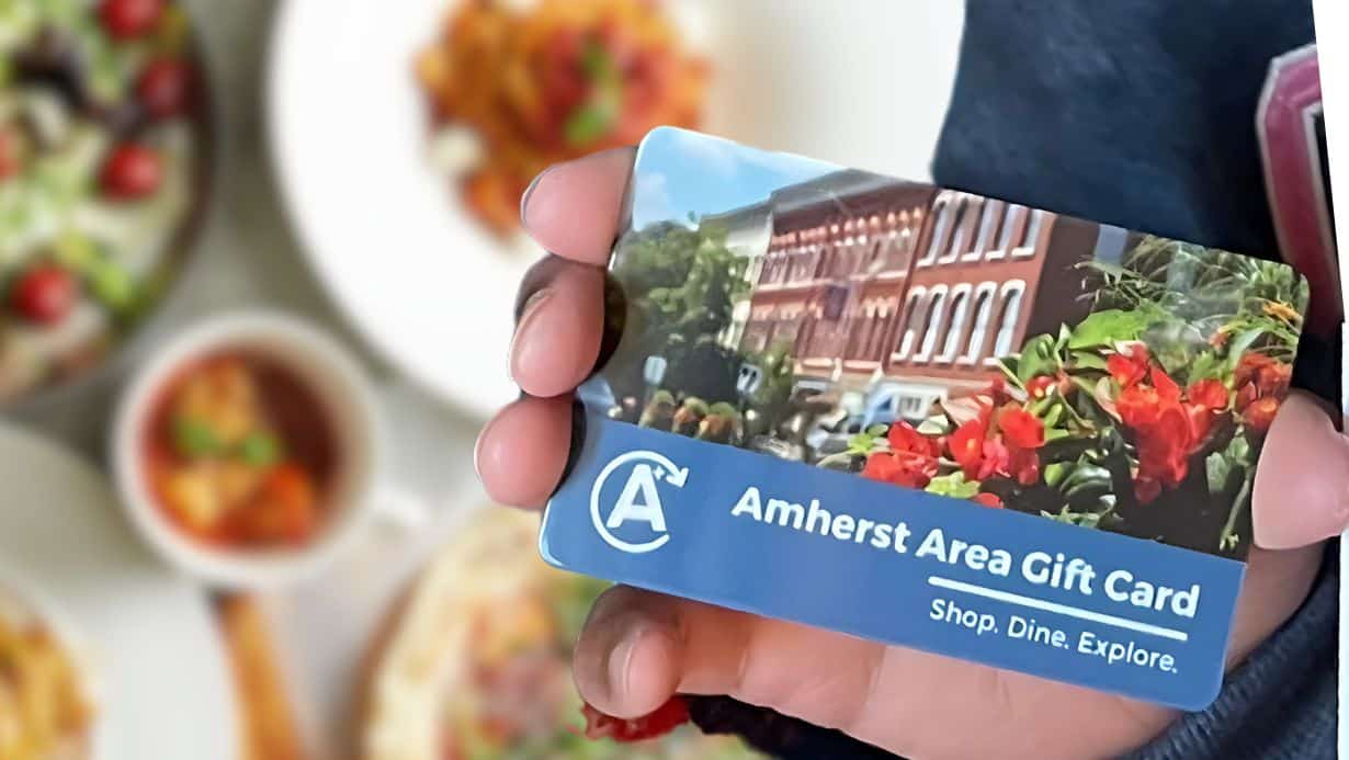 Grab a gift card and treat yourself to a meal in Downtown Amherst.
