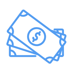 Funding icon showing bank notes