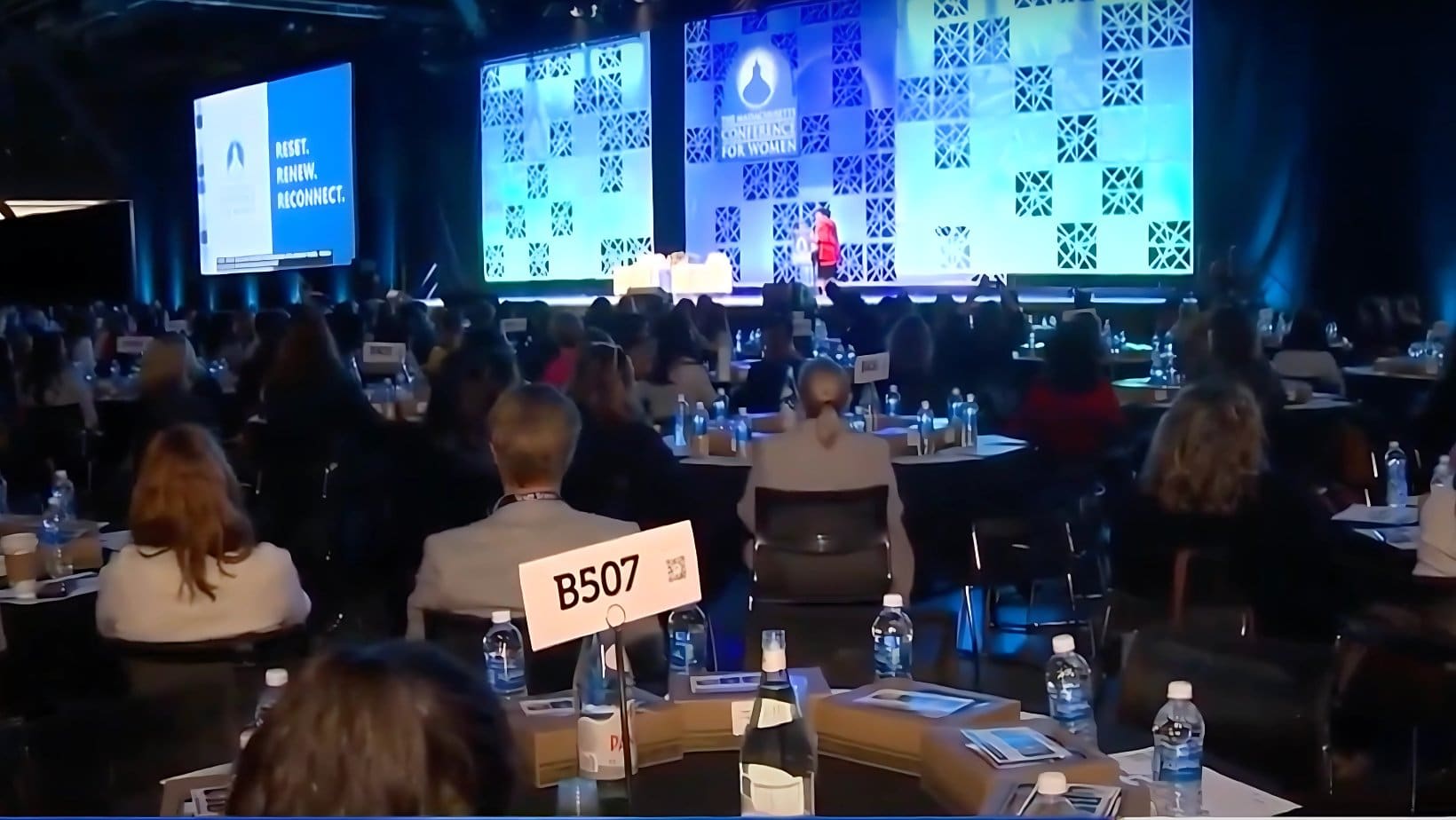 One of the keynote sessions at the Massachusetts Conference for Women in 2022