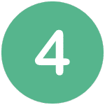 The number '4' in a green circle.