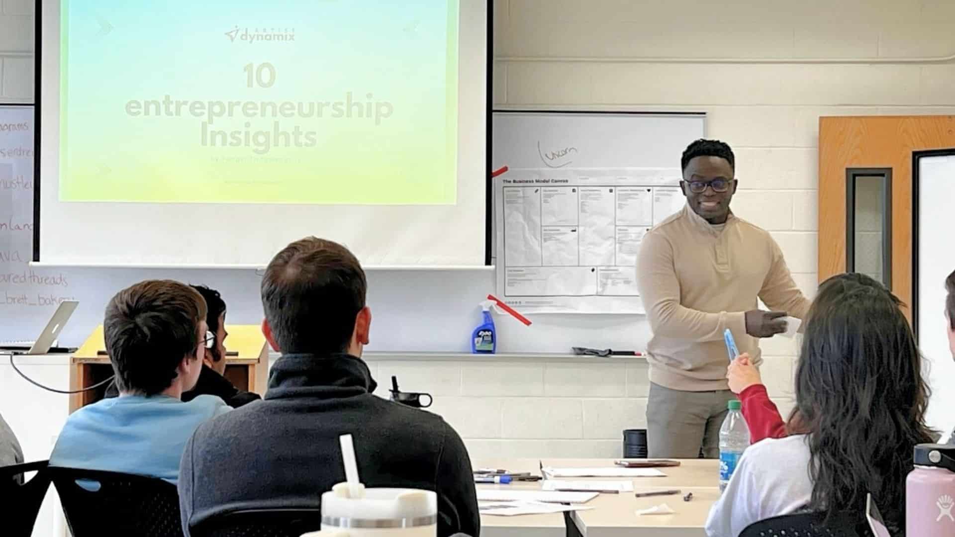 Fungai speaks at uLaunch uMass Berthiaume Center for Entrepreneurship