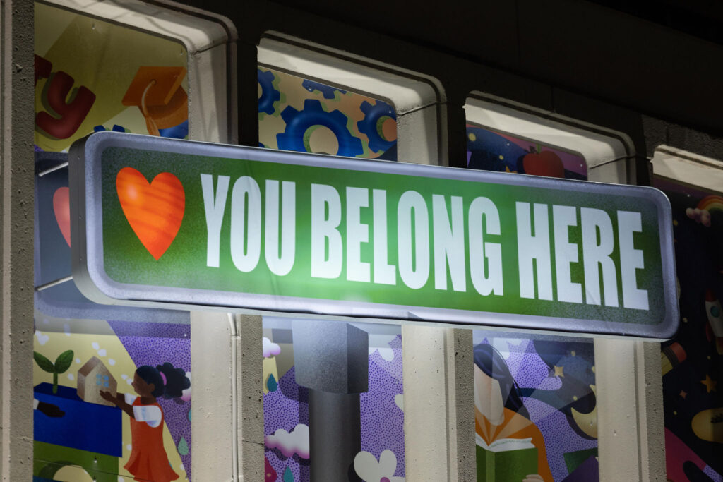 Part of the 'You Belong Here' Mural.
